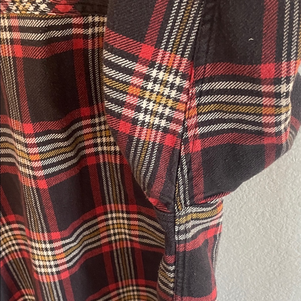 Filson Red Black White Yellow Plaid Button-Down lumberjack 100% cotton SOFT - Picture 10 of 15